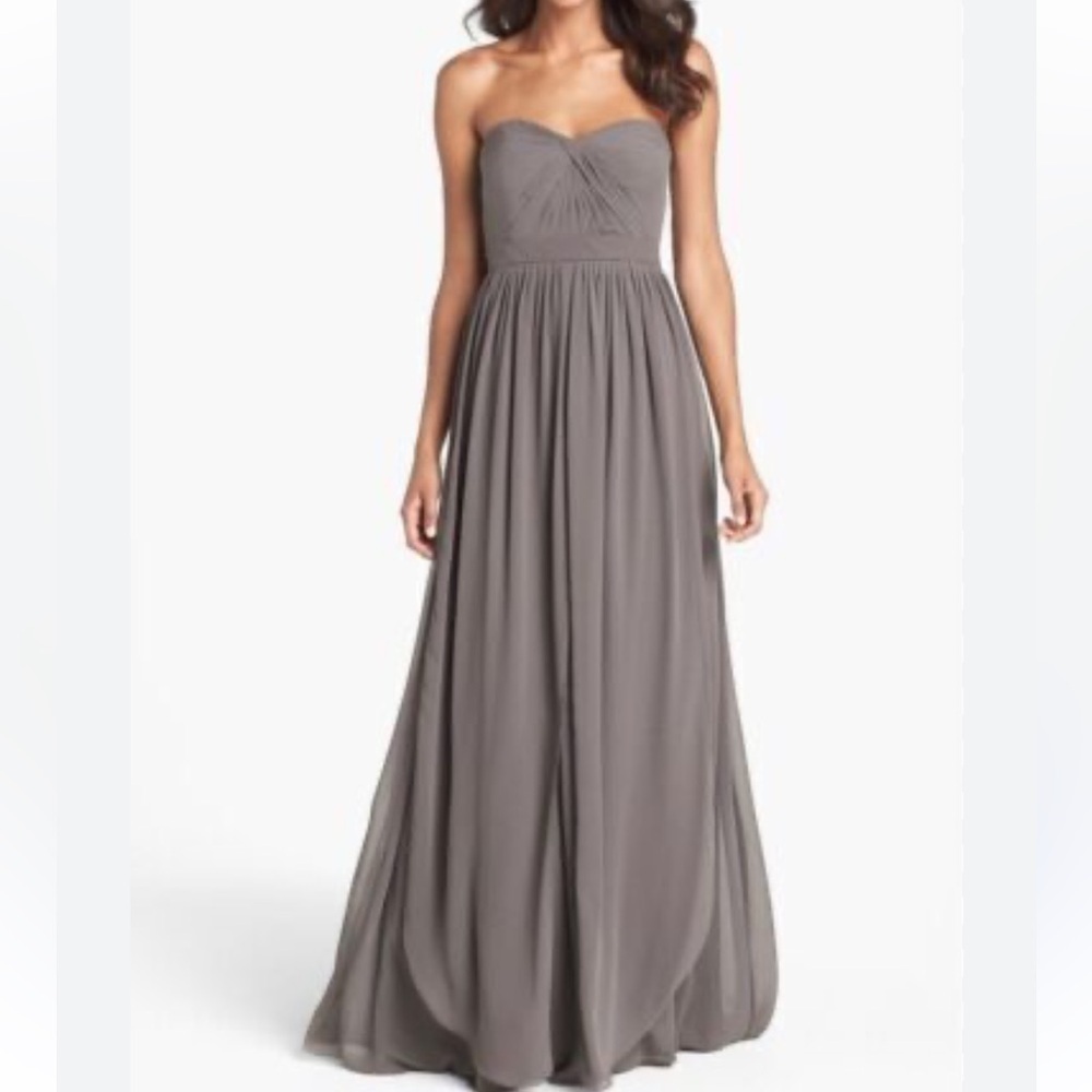 Jenny Yoo collection formal sleeveless bridesmaid chiffon dress